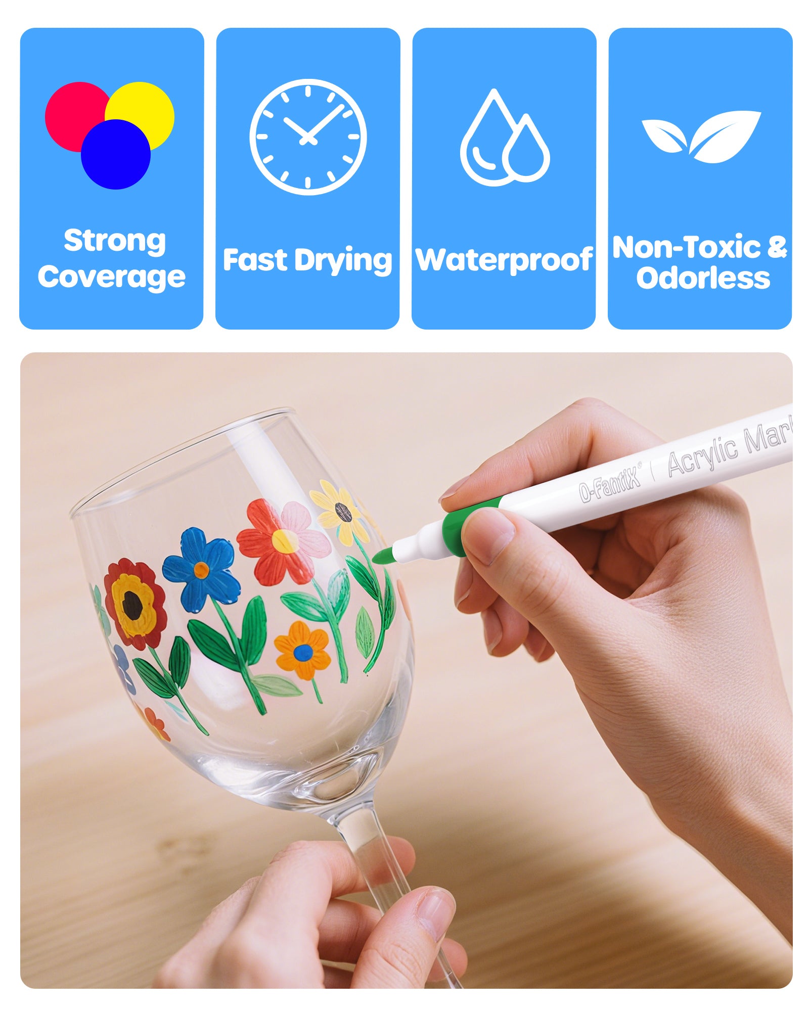 120 Colors Acrylic Paint Markers for Kids Adults