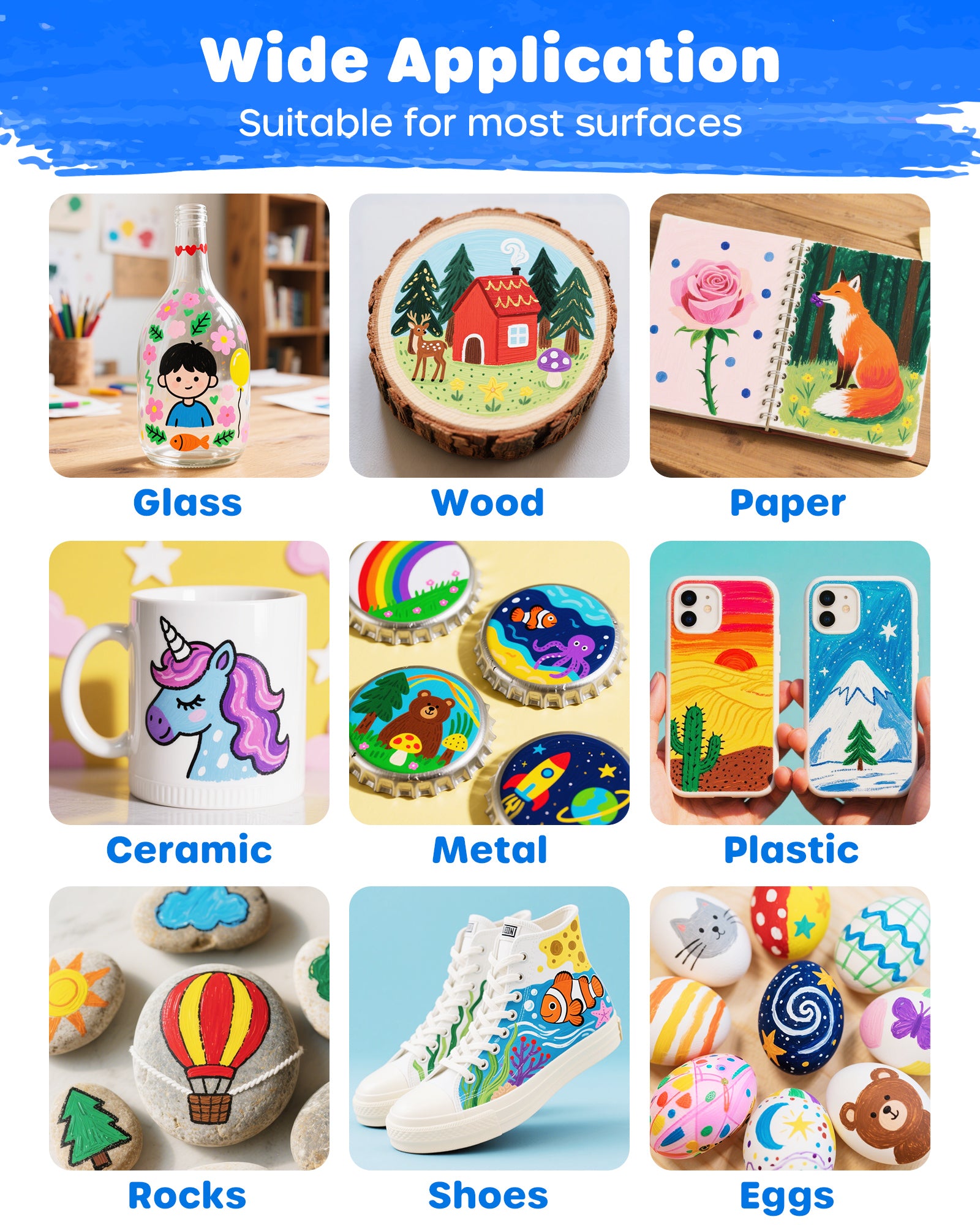 120 Colors Acrylic Paint Markers for Kids Adults