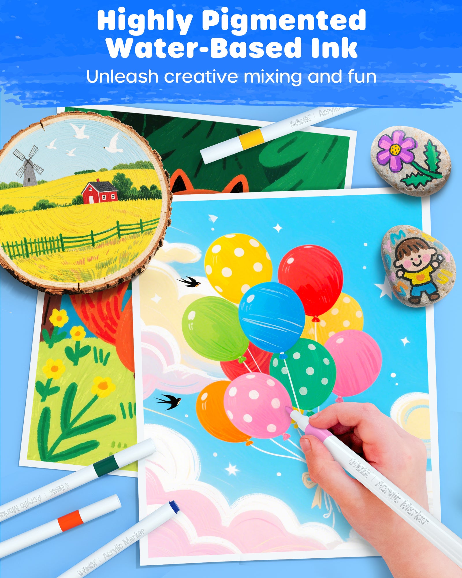 120 Colors Acrylic Paint Markers for Kids Adults