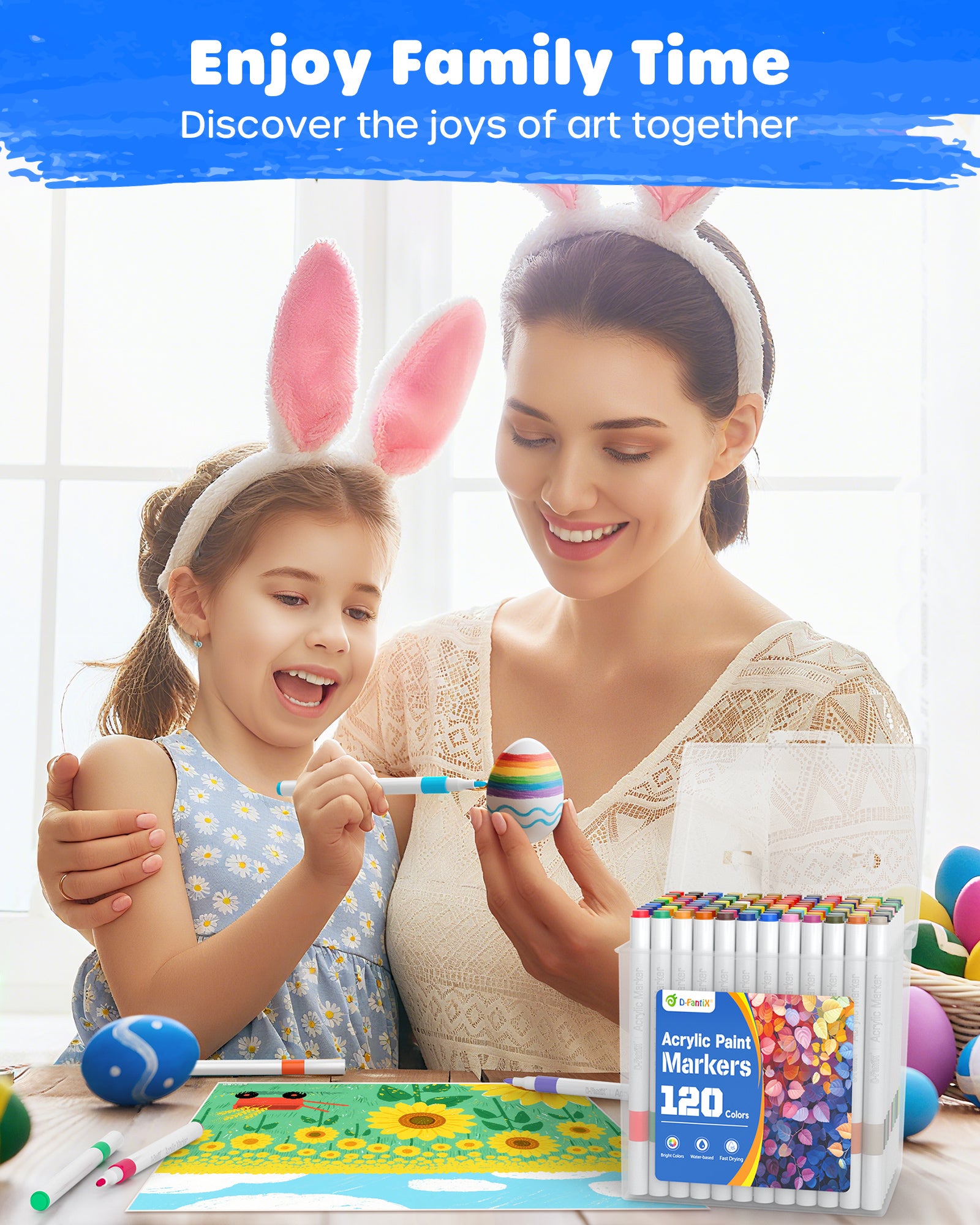 120 Colors Acrylic Paint Markers for Kids Adults