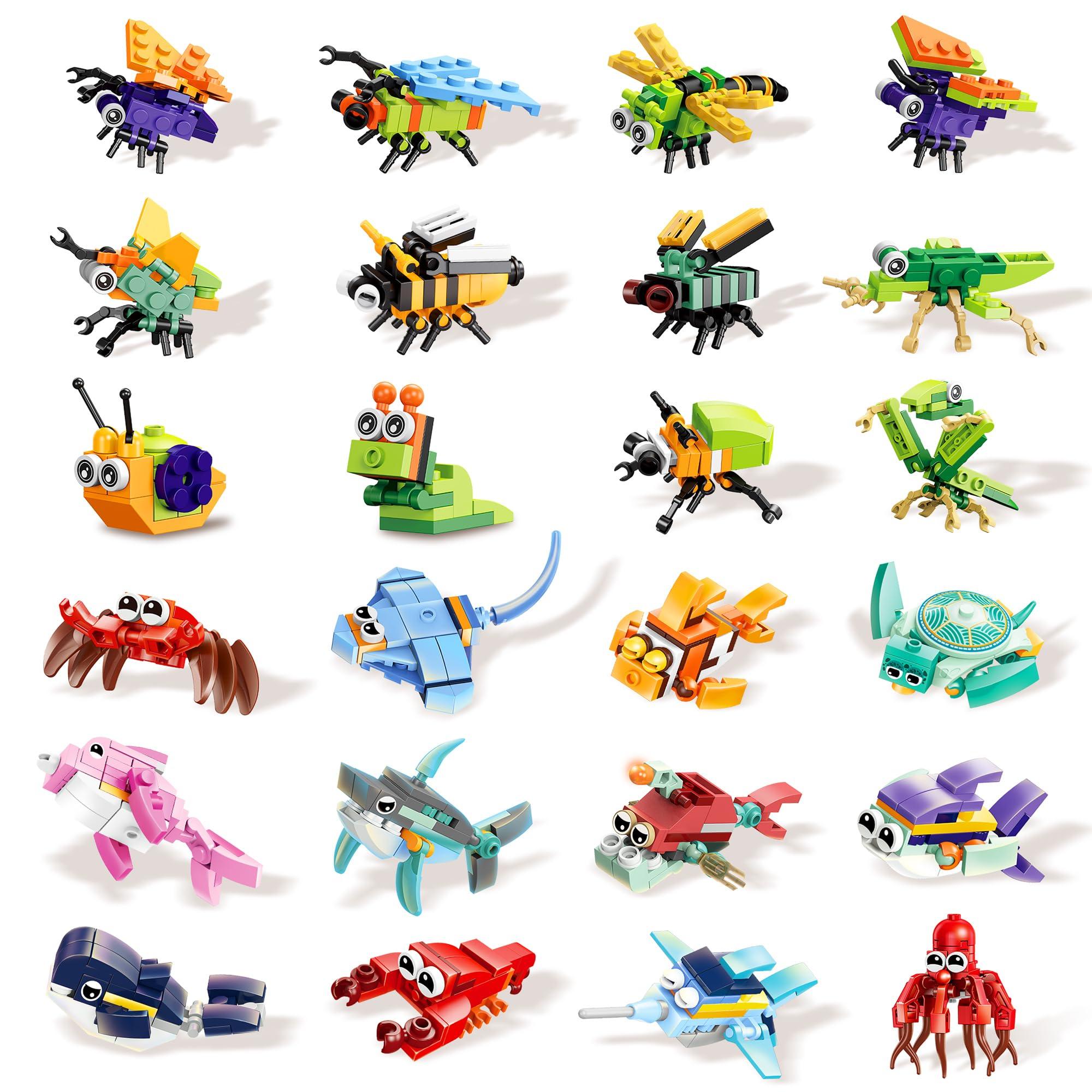 647 PCS Marine Animals and Insects Building Blocks Sets