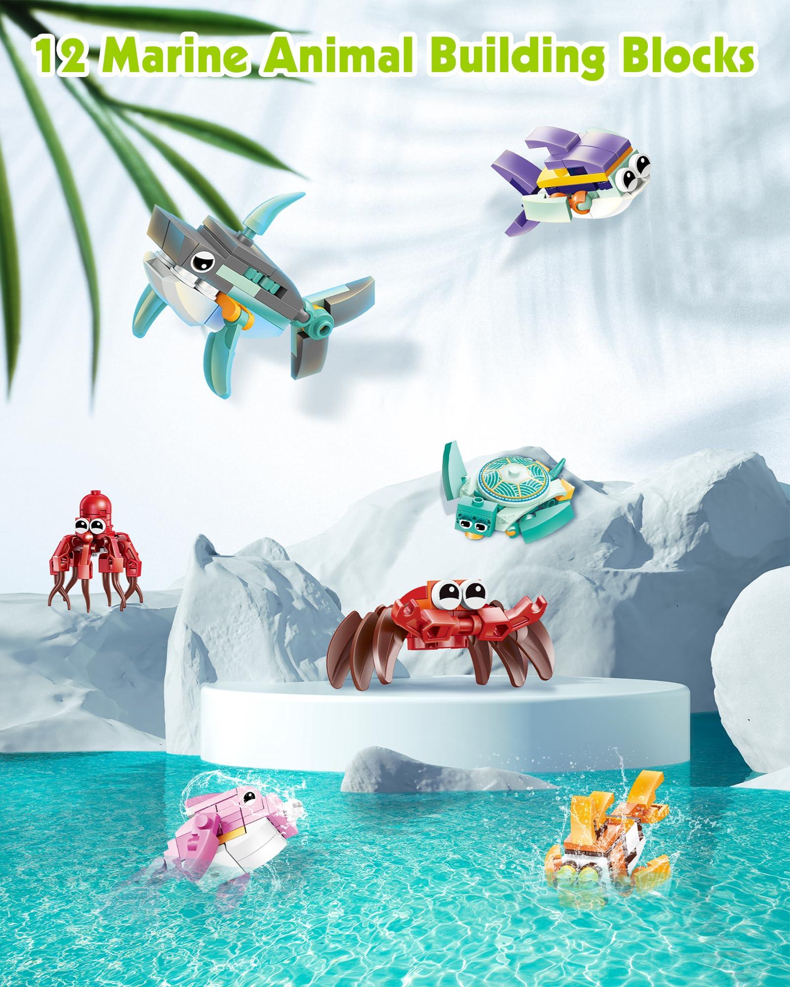 647 PCS Marine Animals and Insects Building Blocks Sets