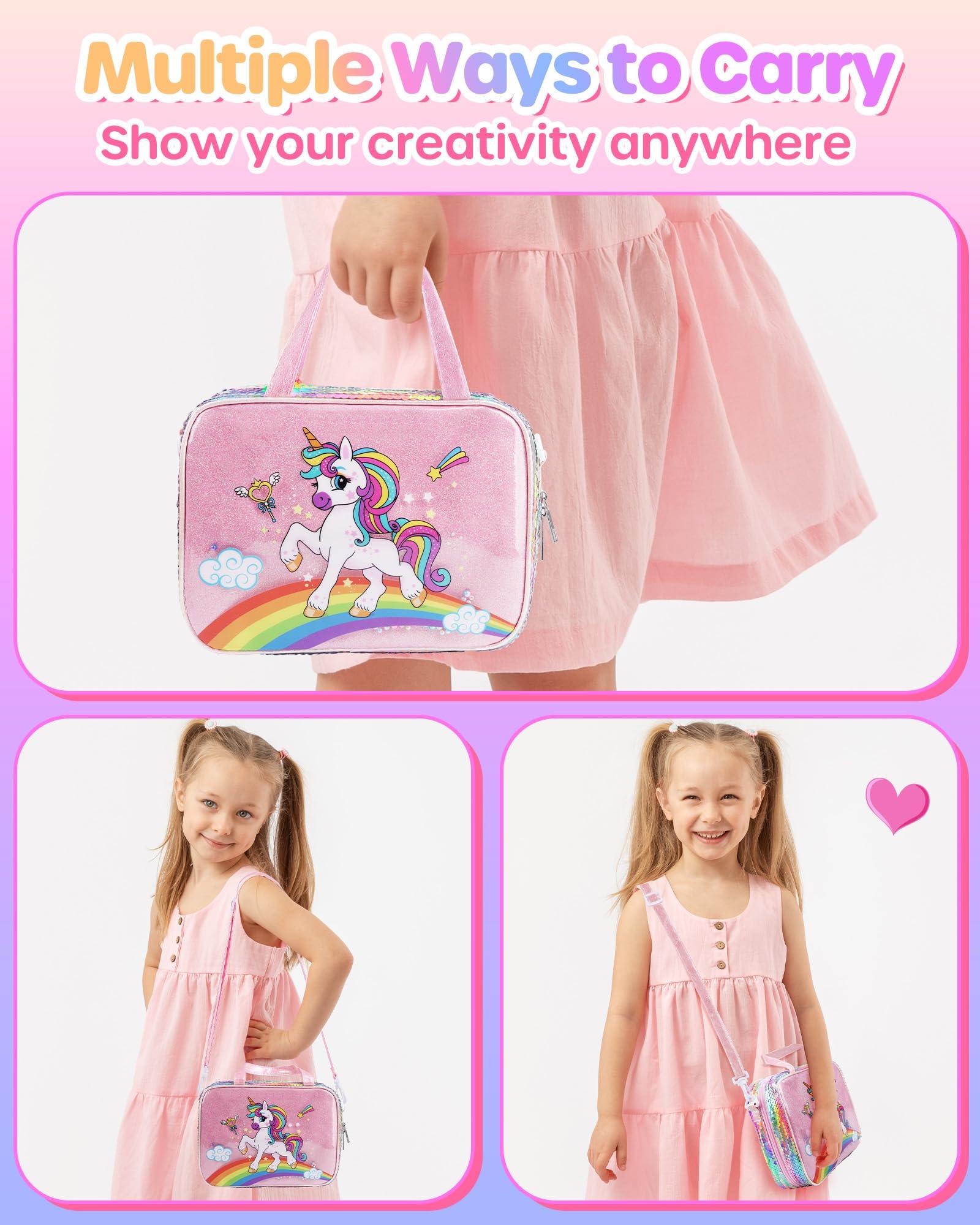 Unicorn Art Supplies Convertible Bag