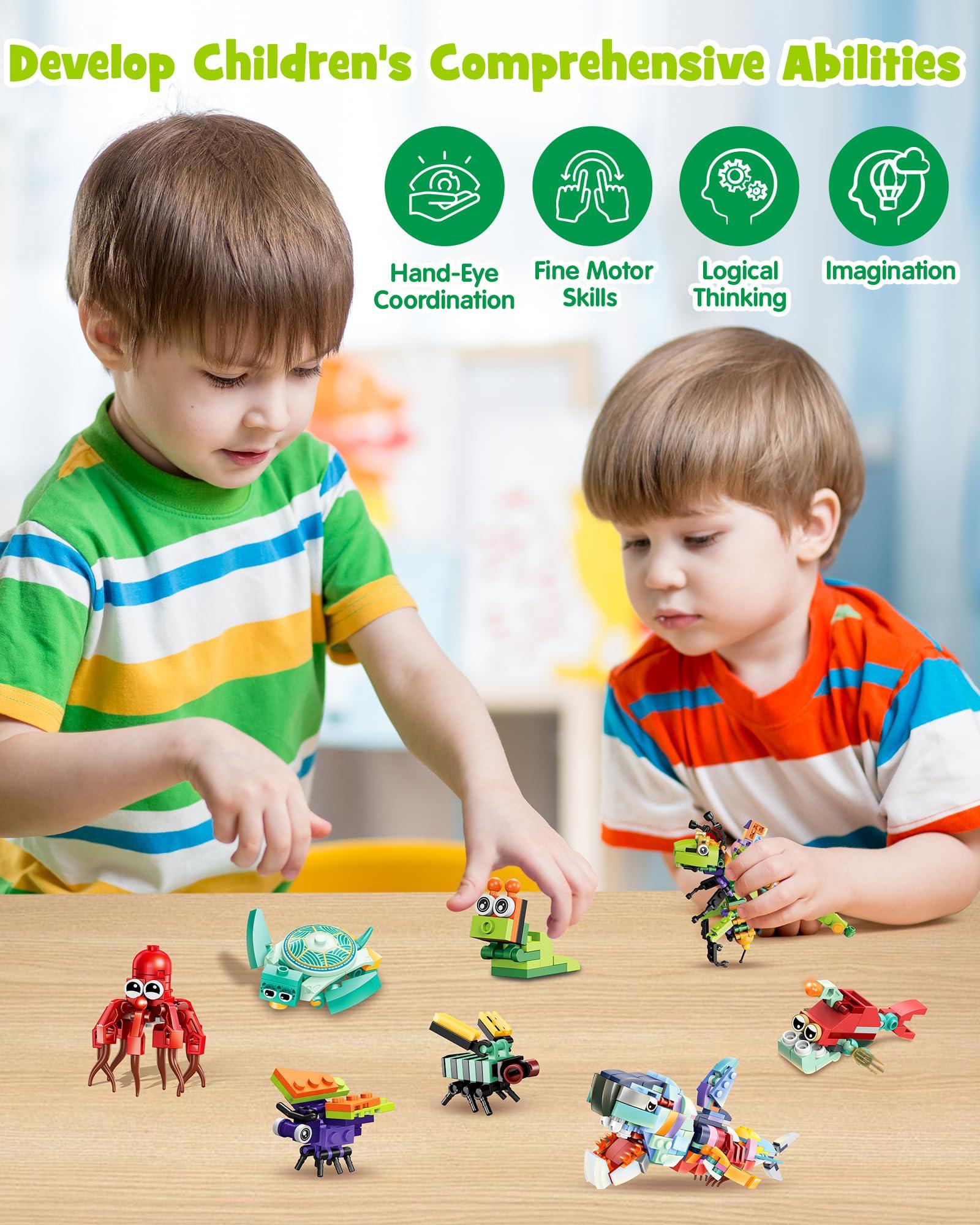 647 PCS Marine Animals and Insects Building Blocks Sets