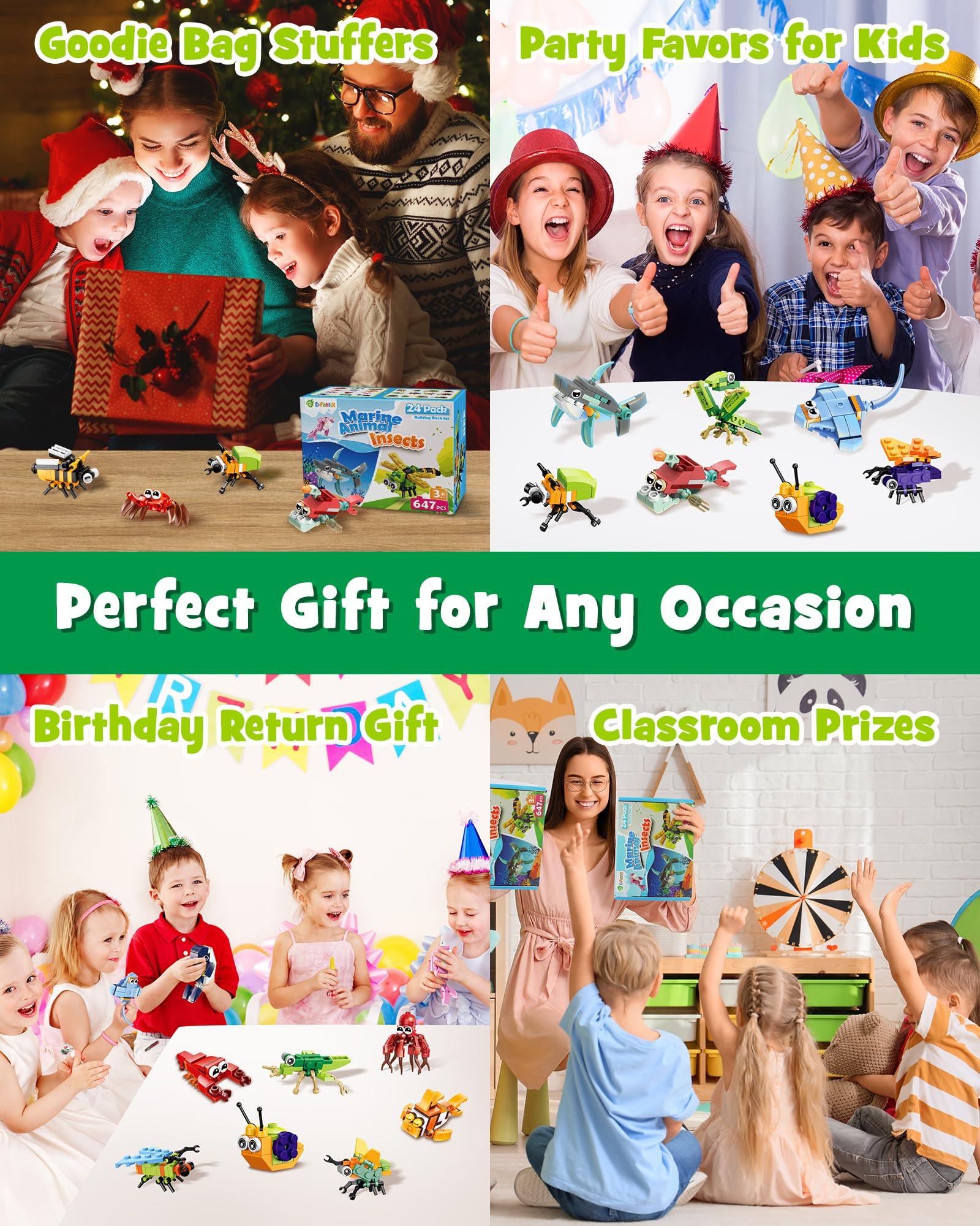 647 PCS Marine Animals and Insects Building Blocks Sets