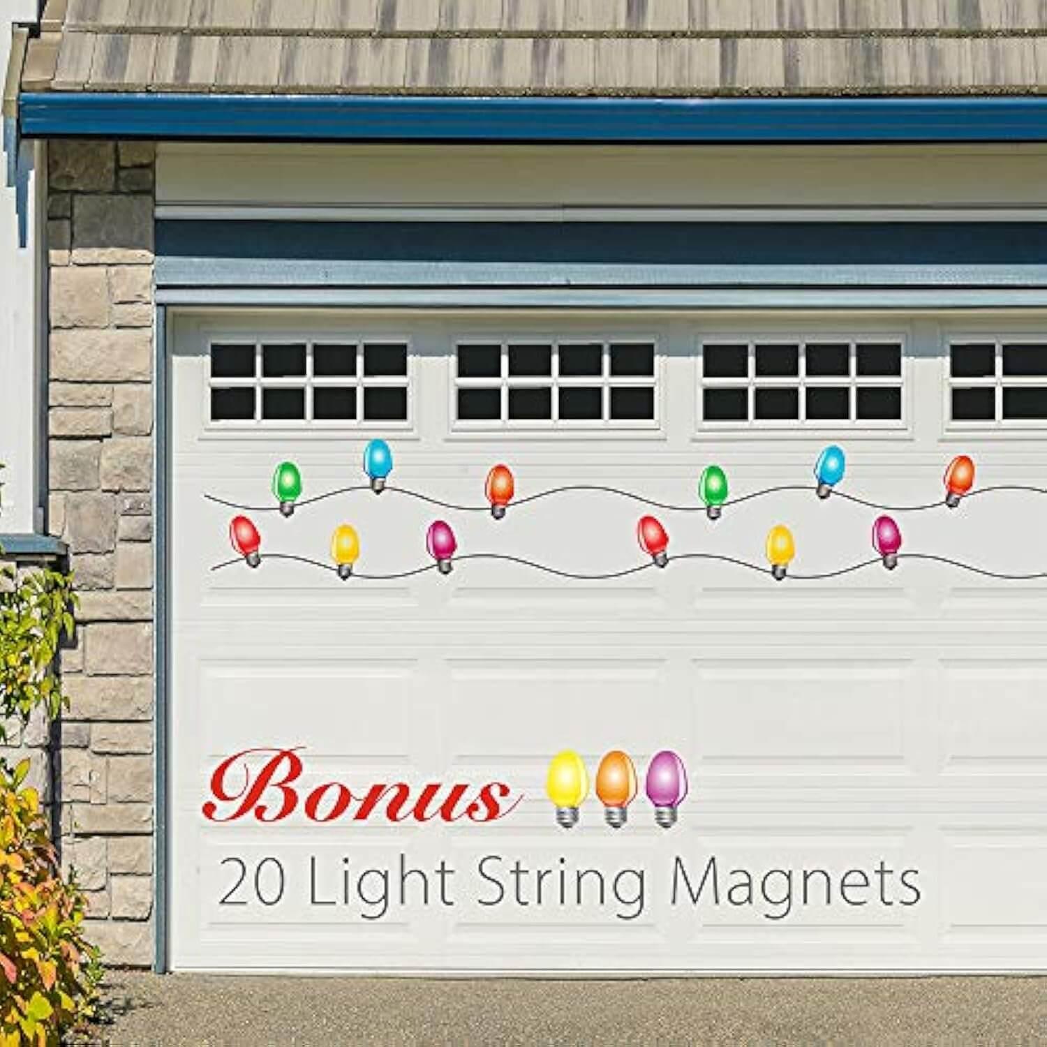 Reflective Christmas Car Magnets Set