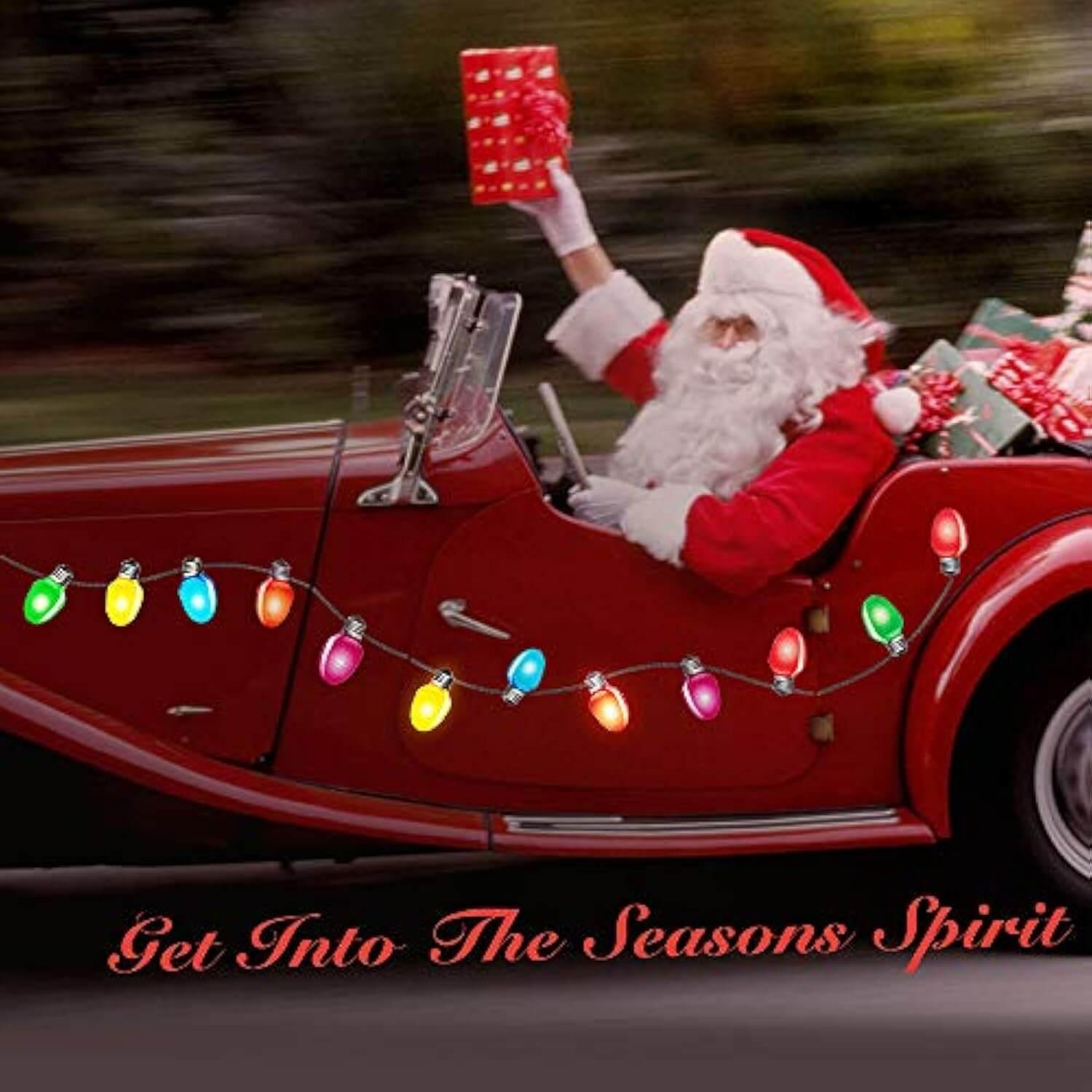 Reflective Christmas Car Magnets Set