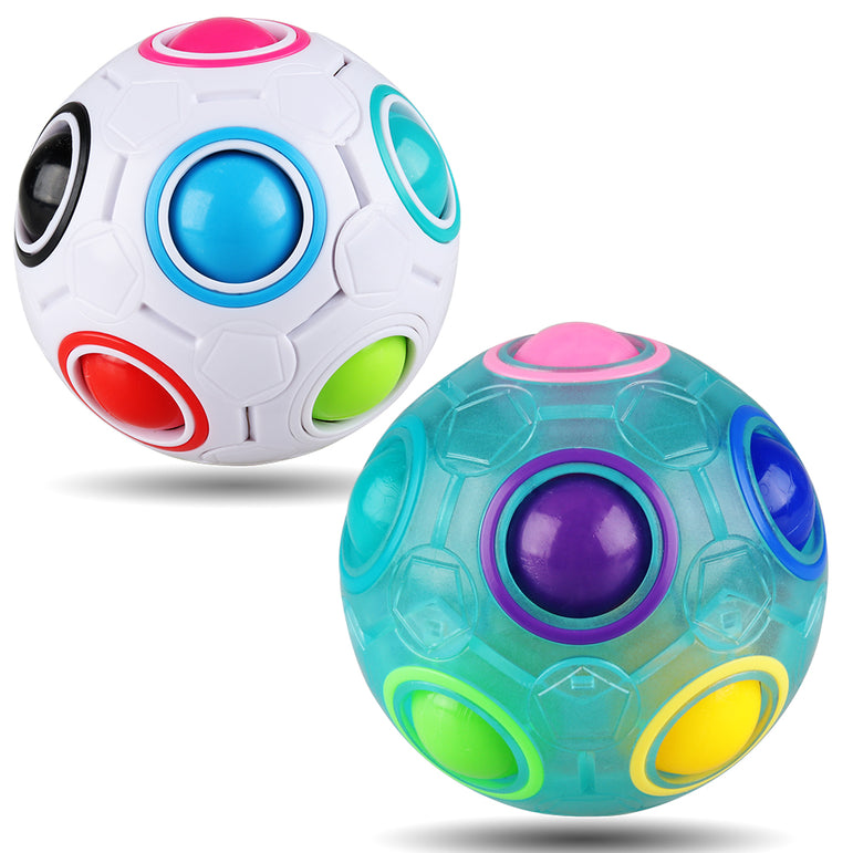 D-FantiX Magic Rainbow Ball Cube Bundle Toys Set of 2