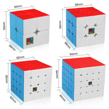 D-FantiX Moyu Mofang Jiaoshi Meilong 2x2 3x3 4x4 5x5 Stickerless  Speed Cube Bundle