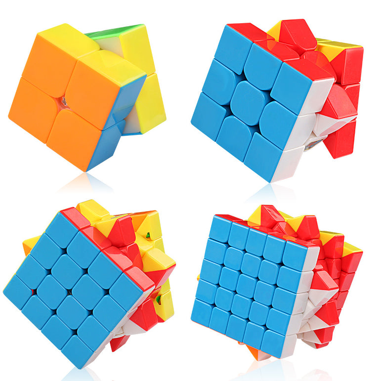 D-FantiX Moyu Mofang Jiaoshi Meilong 2x2 3x3 4x4 5x5 Stickerless  Speed Cube Bundle