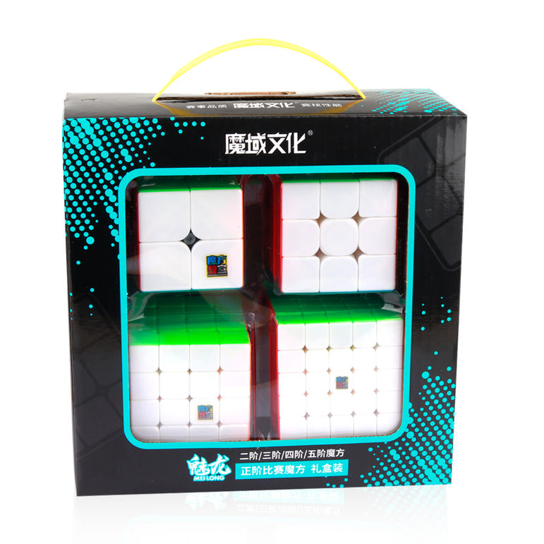 D-FantiX Moyu Mofang Jiaoshi Meilong 2x2 3x3 4x4 5x5 Stickerless  Speed Cube Bundle