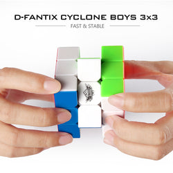 D-FantiX Cyclone Boys 3x3 Speed Cube Stikerless Magic Cube 3x3x3 Puzzles Toys (56mm)