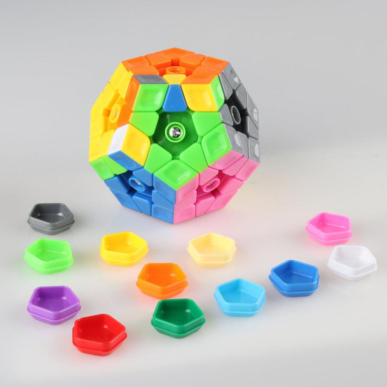 D-FantiX Cyclone Boys Rainbow Megaminx Speed Cube 3x3 Stickerless