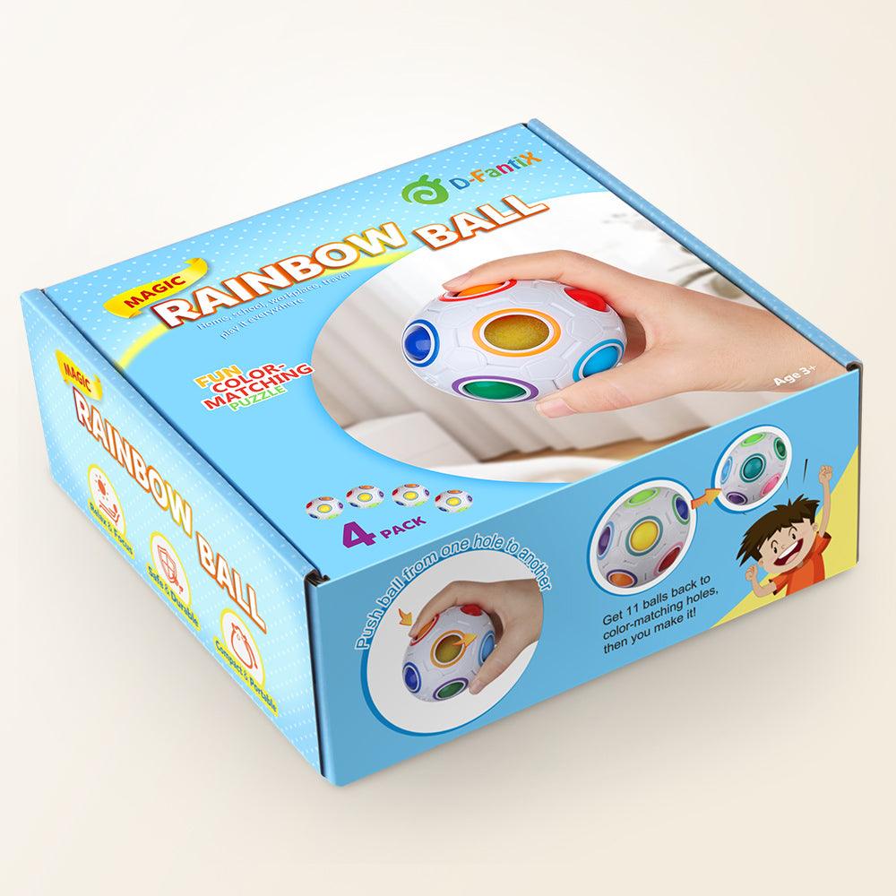 4Pcs Rainbow Puzzle Ball