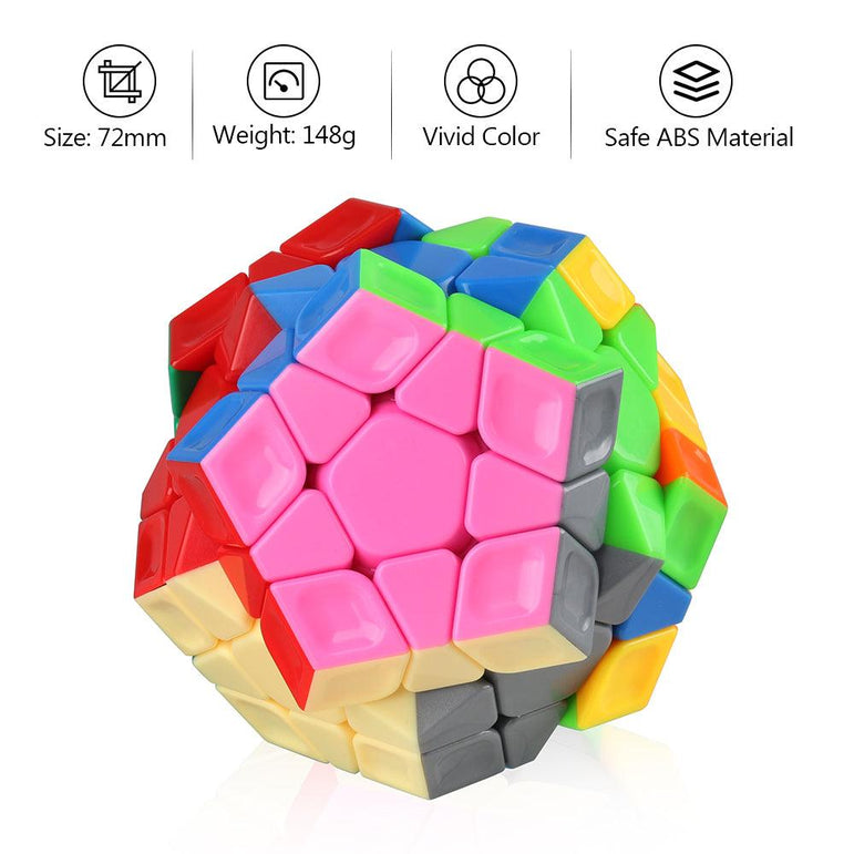 D-FantiX Cyclone Boys Rainbow Megaminx Speed Cube 3x3 Stickerless