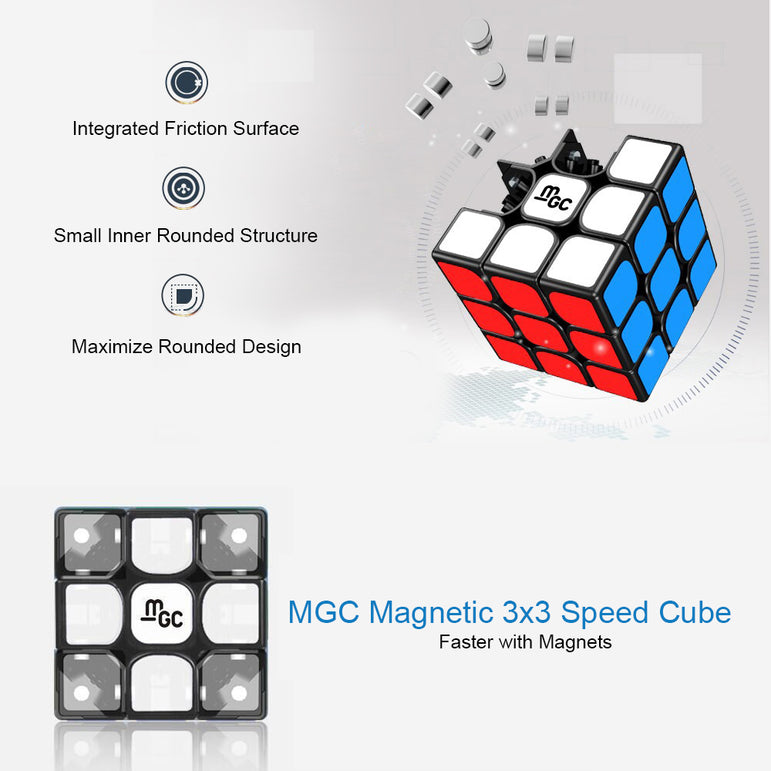 D-FantiX YJ MGC 3x3 Speed Cube Magnetic Black