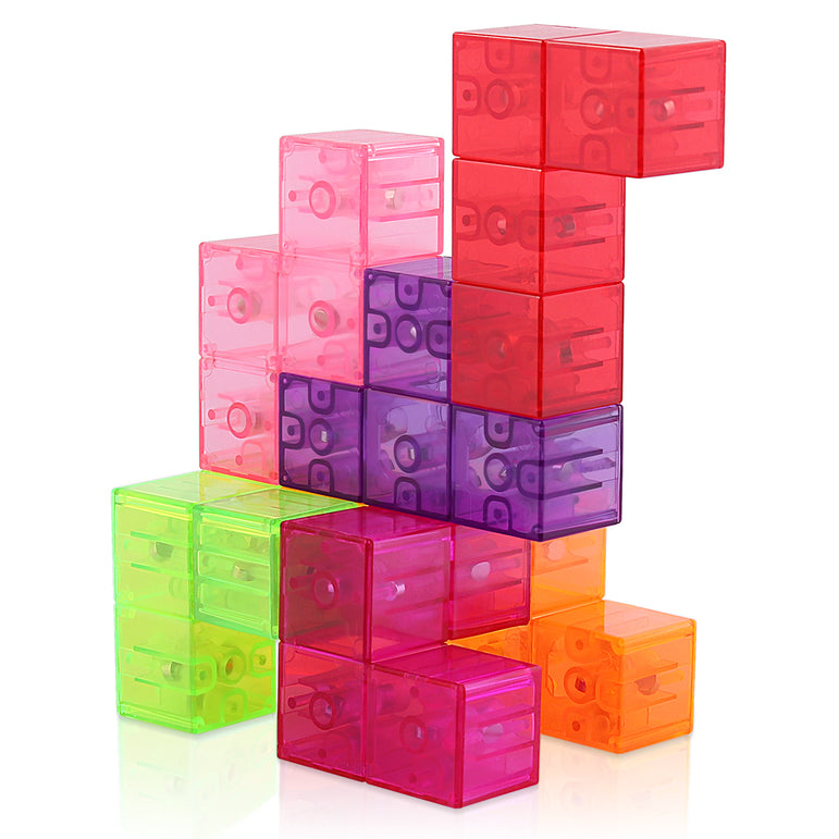 D-FantiX Magnetic Building Blocks, Magnet Toys 3D Brain Teaser Tetris Puzzle Square Magnet