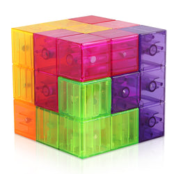 D-FantiX Magnetic Building Blocks, Magnet Toys 3D Brain Teaser Tetris Puzzle Square Magnet