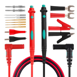 Micsoa Multimeter Test Leads Kit, Digital Multimeter Leads with Alligator Clips Replaceable Multimeter Probes Tips Set of 16