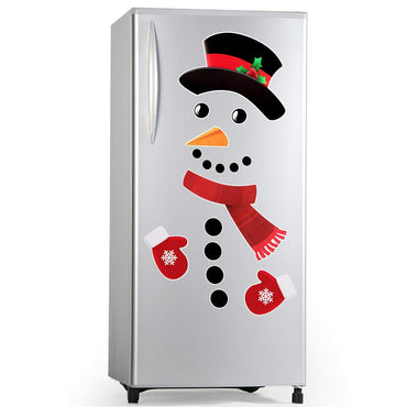 D-FantiX 16 Pcs Fridge Snowman Magnet Refrigerator Stickers