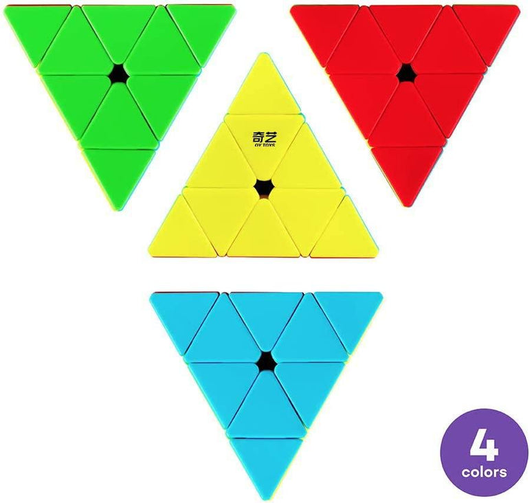D-FantiX QY TOYS Qiming Pyraminx Stickerless 3x3 Speed Cube