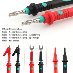 Micsoa Multimeter Test Leads Kit, Digital Multimeter Leads with Alligator Clips Replaceable Multimeter Probes Tips Set of 16