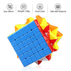 D-FantiX Cyclone Boys 6x6 Speed Cube Stickerless Magic Cube Puzzles 67mm (G6 Version)