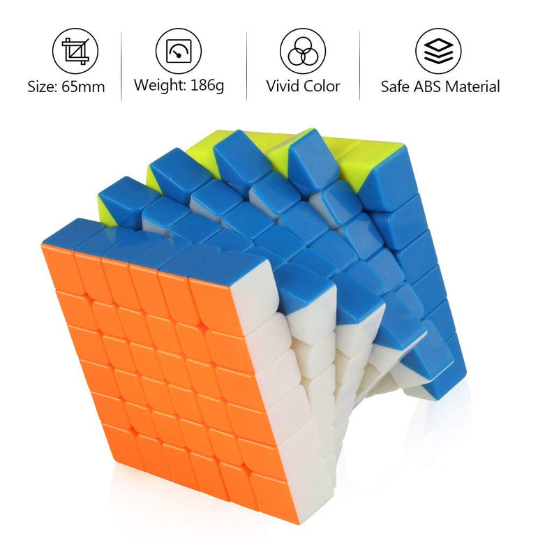 D-FantiX QY TOYS X-Man Shadow M 6x6 Speed Cube 6x6x6 Magnetic Magic Cube 65mm