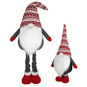 D-FantiX 40 Inch Standing Large Christmas Gnomes with Retractable Spring Legs