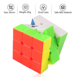 D-FantiX Cyclone Boys 3x3 Speed Cube Stikerless Magic Cube 3x3x3 Puzzles Toys (56mm)