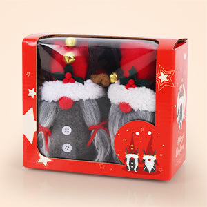 D-FantiX Christmas Gnomes with Bell Reindeer Horns Ornaments