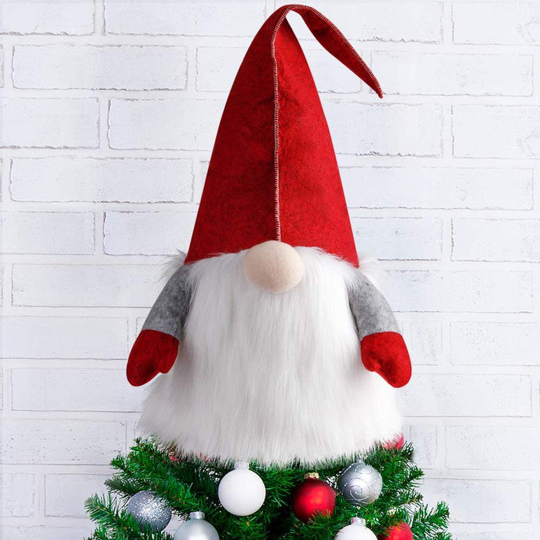 D-FantiX Gnome Christmas Tree Topper, 25 Inch Large Swedish Tomte Gnome