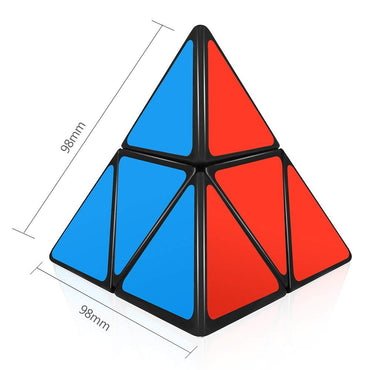 D-FantiX ShengShou Pyramorphix 2x2 Pyramid Speed Cube Puzzle Toy Black