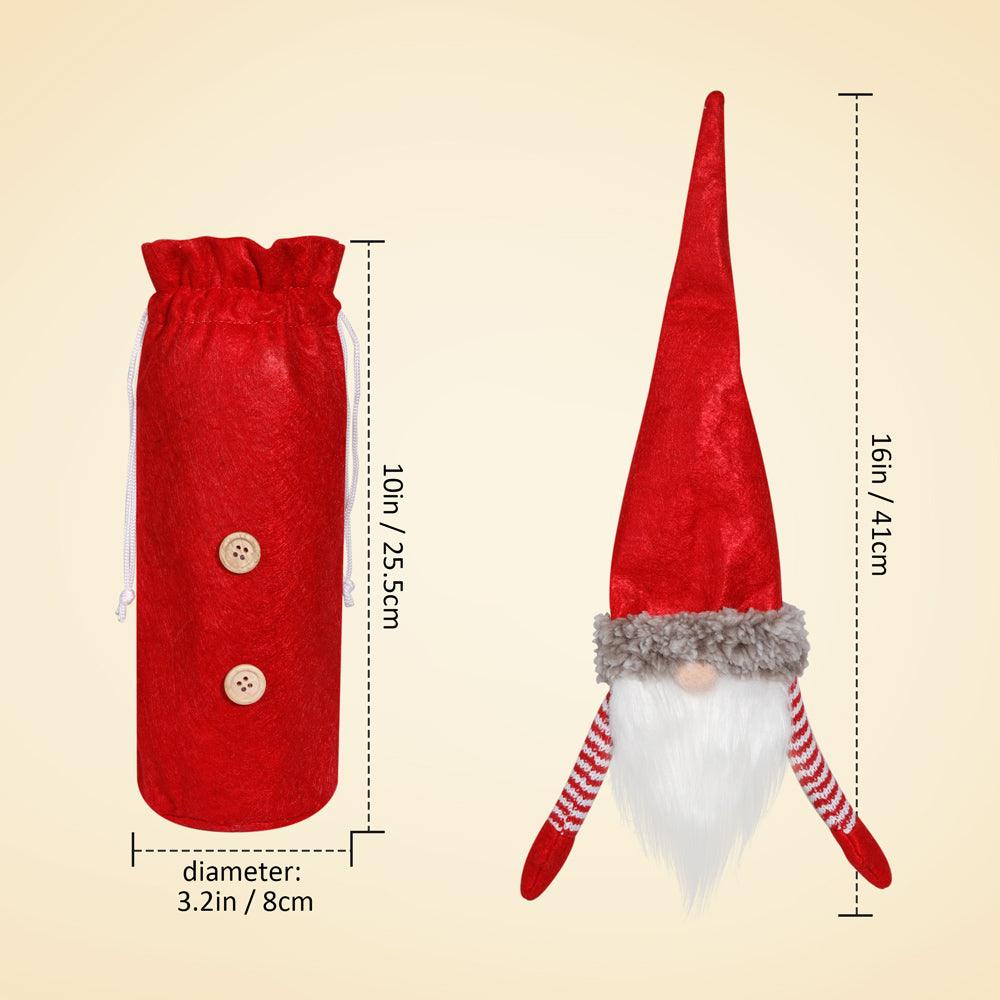 Christmas Gnomes Wine Bottle Cover