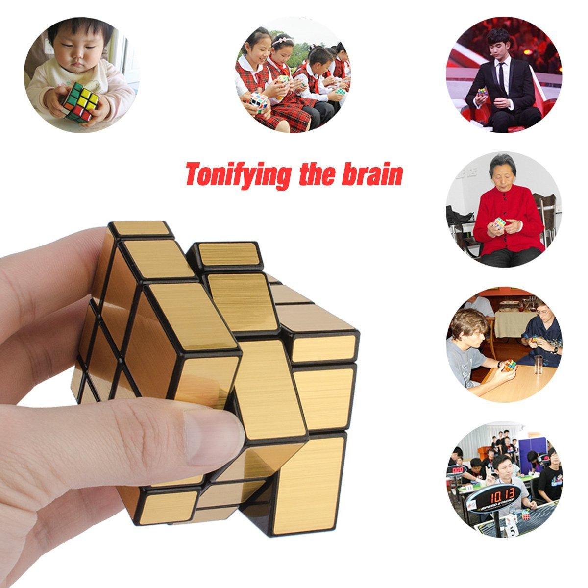 D-FantiX Shengshou Mirror 3x3 Speed Cube Bundle Pack of 2