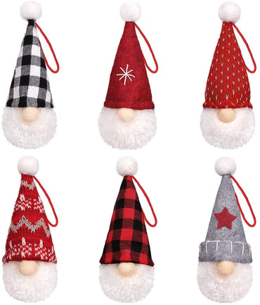 D-FantiX Gnome Christmas Ornaments Set of 6