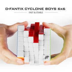 D-FantiX Cyclone Boys 6x6 Speed Cube Stickerless Magic Cube Puzzles 67mm (G6 Version)