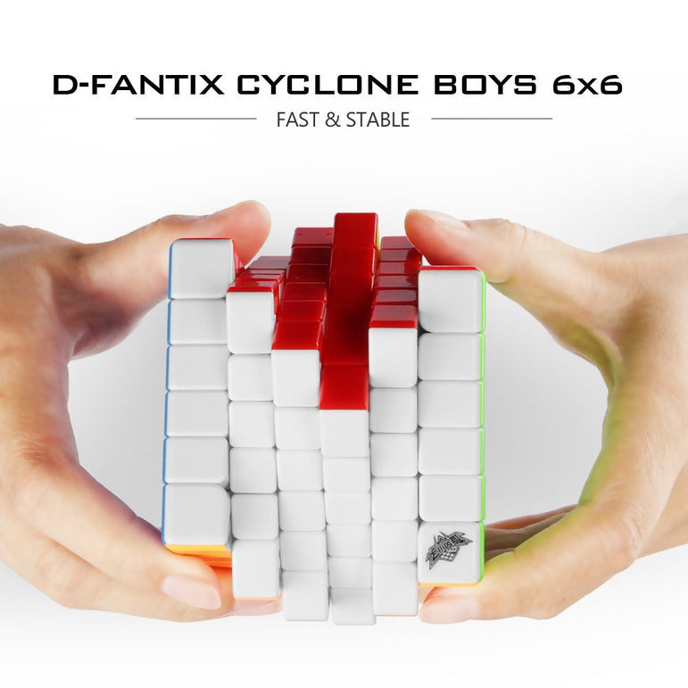 D-FantiX Cyclone Boys 6x6 Speed Cube Stickerless Magic Cube Puzzles 67mm (G6 Version)