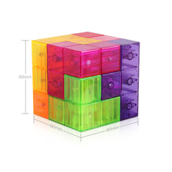 D-FantiX Magnetic Building Blocks, Magnet Toys 3D Brain Teaser Tetris Puzzle Square Magnet