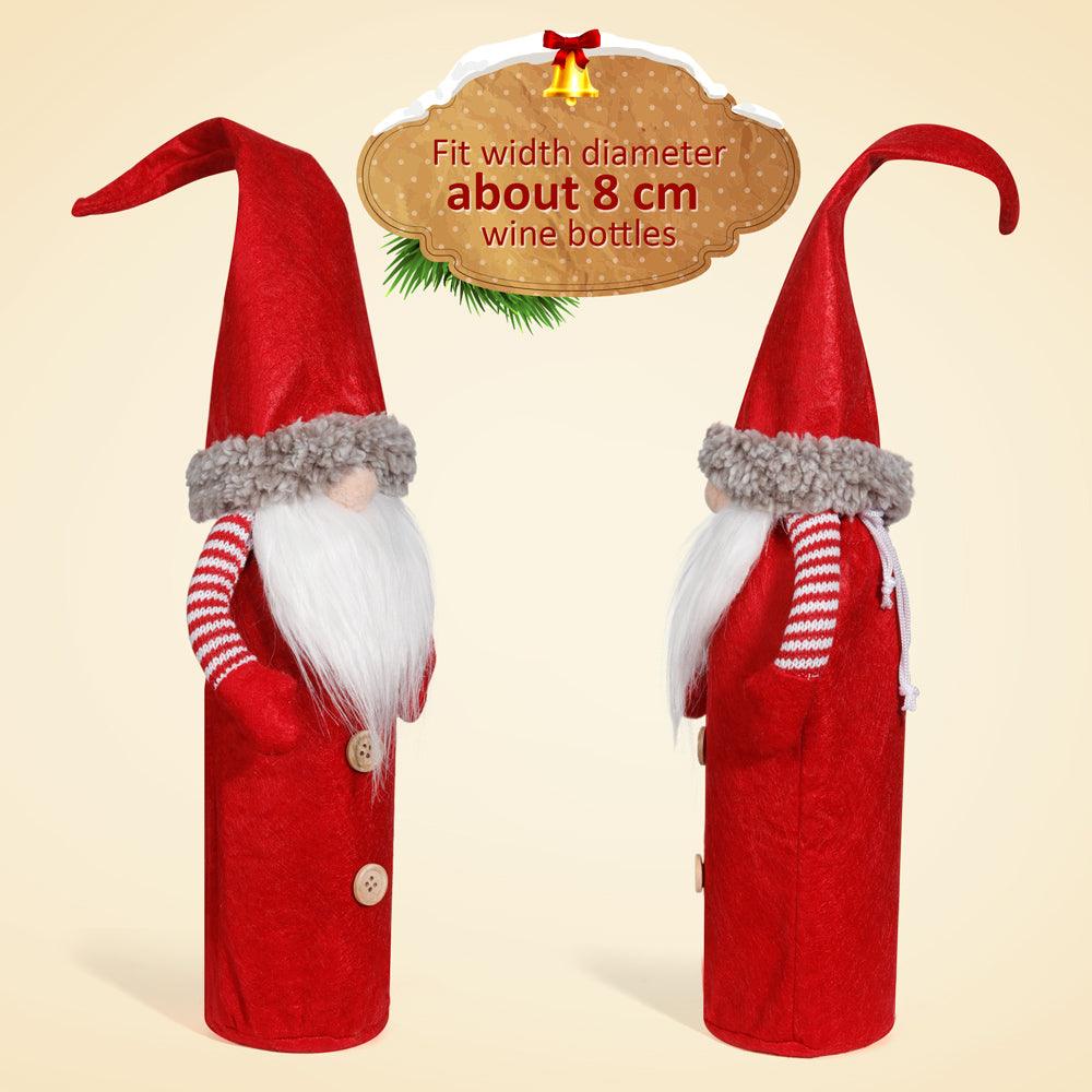 Christmas Gnomes Wine Bottle Cover
