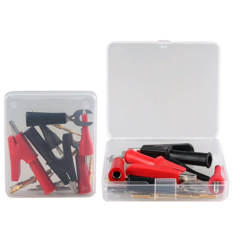 Micsoa Multimeter Test Leads Kit, Digital Multimeter Leads with Alligator Clips Replaceable Multimeter Probes Tips Set of 16