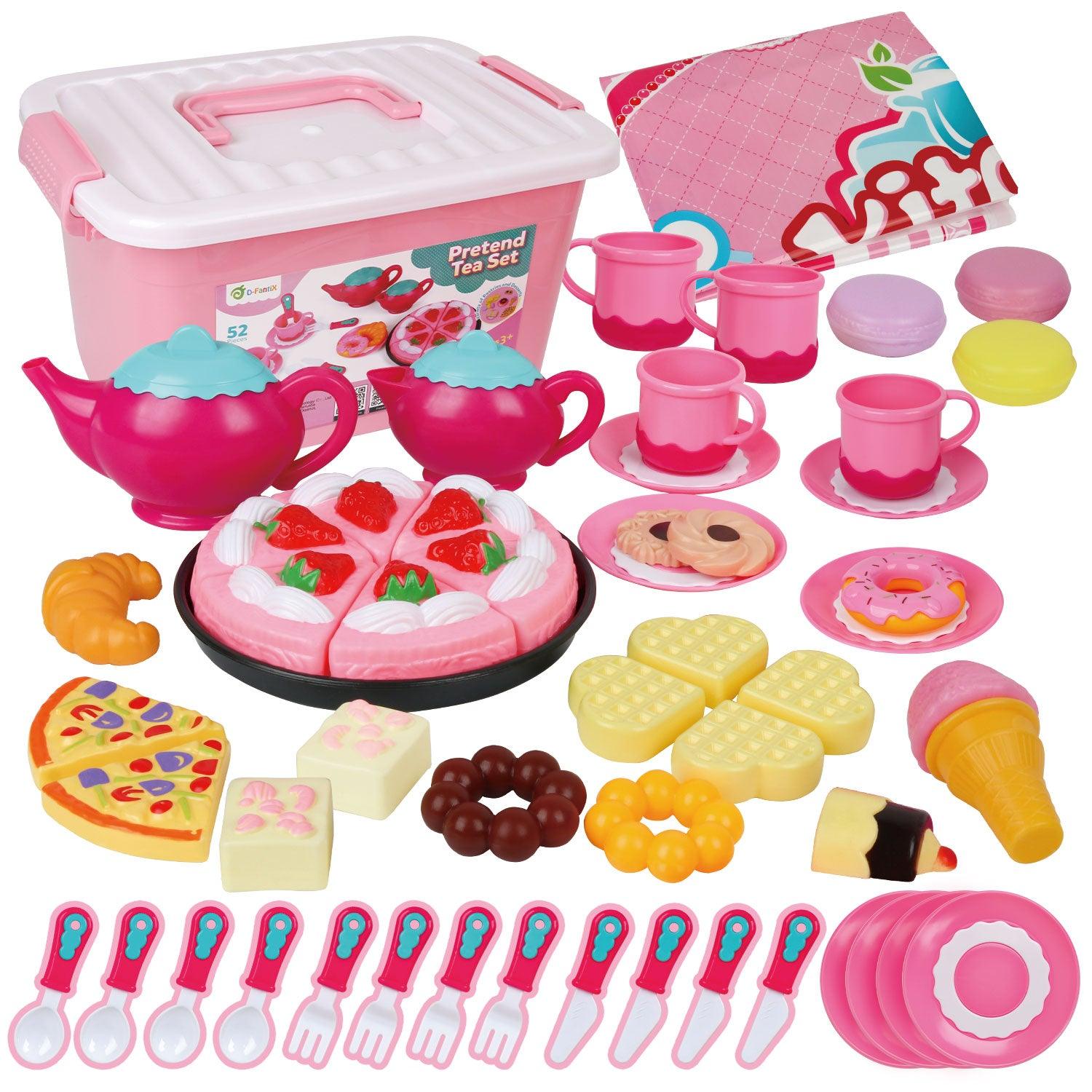 D-FantiX Kids Tea Set for Little Girls