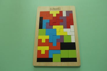 D-FantiX Wooden Blocks Puzzle Brain Teasers Toy