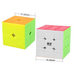 D-FantiX QY TOYS Speed Cube Bundle 2x2 3x3 Stickerless