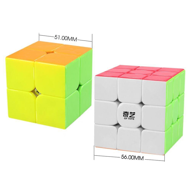 D-FantiX QY TOYS Speed Cube Bundle 2x2 3x3 Stickerless