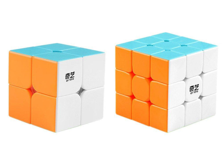 D-FantiX QY TOYS Speed Cube Bundle 2x2 3x3 Stickerless