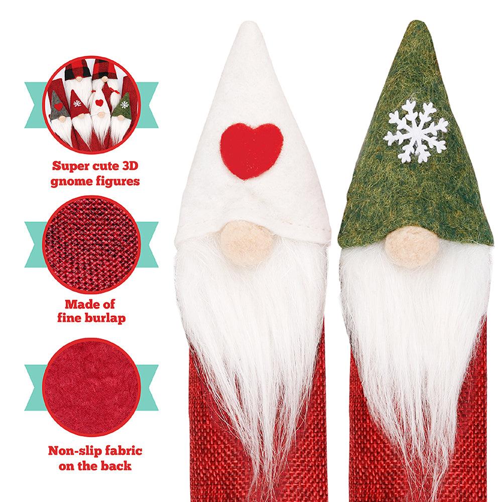 D-FantiX Gnome Christmas Refrigerator Handle Covers Set of 8