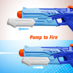 D-FantiX 300CC Water Guns for Kids Adults, 2 Pack Super Squirt Guns Water Soaker Blaster Long Shooting Range High Capacity Summer Swimming Pool Beach Party Favors Water Fighting Play Ideal Gift Toys