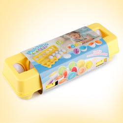 D-FantiX Color Matching Egg Set of 12, Vegetables Fruits Matching Easter Eggs For Kids Toddlers